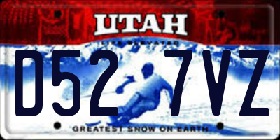 UT license plate D527VZ