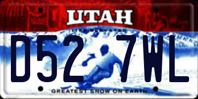UT license plate D527WL