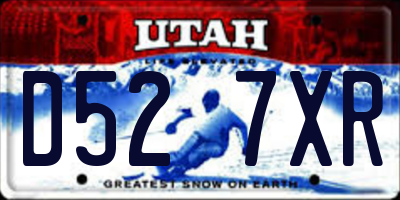 UT license plate D527XR