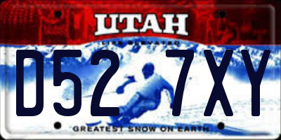 UT license plate D527XY