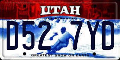 UT license plate D527YD