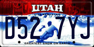 UT license plate D527YJ