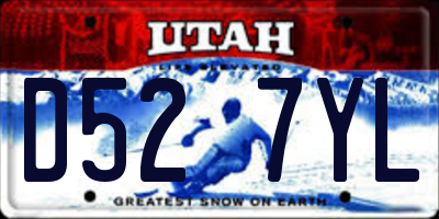 UT license plate D527YL