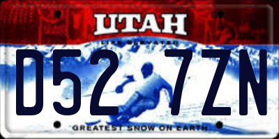 UT license plate D527ZN
