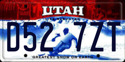 UT license plate D527ZT