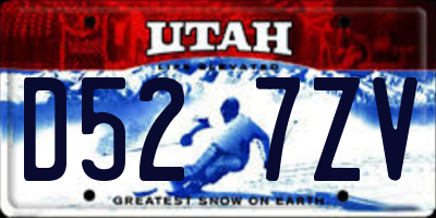 UT license plate D527ZV