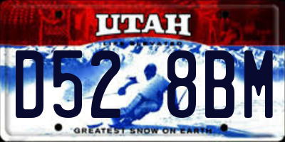 UT license plate D528BM