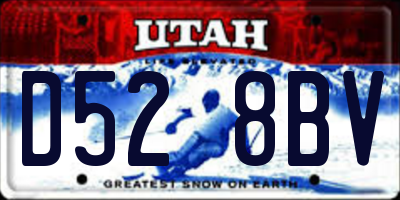 UT license plate D528BV