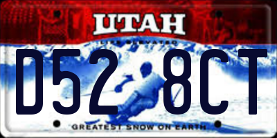 UT license plate D528CT