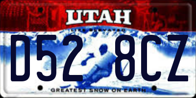 UT license plate D528CZ