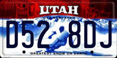 UT license plate D528DJ
