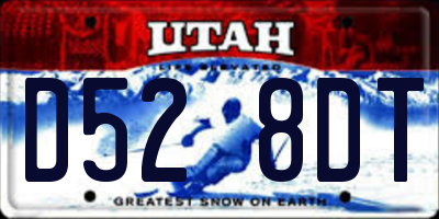 UT license plate D528DT