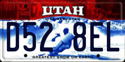 UT license plate D528EL