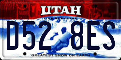 UT license plate D528ES