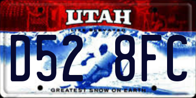 UT license plate D528FC