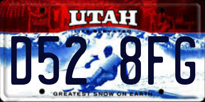 UT license plate D528FG