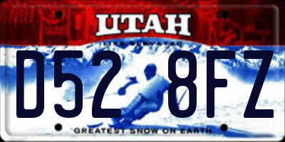 UT license plate D528FZ