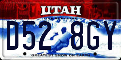 UT license plate D528GY