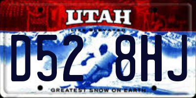 UT license plate D528HJ