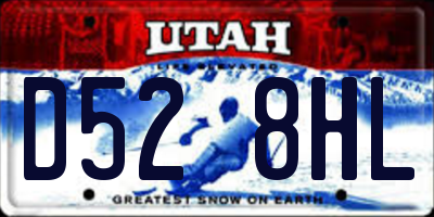 UT license plate D528HL