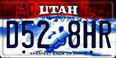 UT license plate D528HR