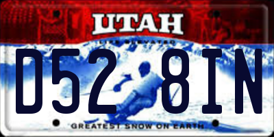 UT license plate D528IN