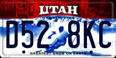 UT license plate D528KC