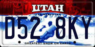 UT license plate D528KY