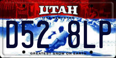UT license plate D528LP