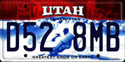 UT license plate D528MB