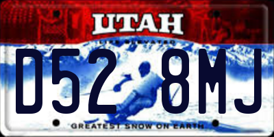 UT license plate D528MJ