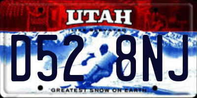 UT license plate D528NJ