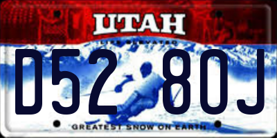 UT license plate D528OJ