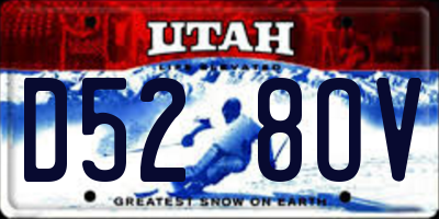 UT license plate D528OV