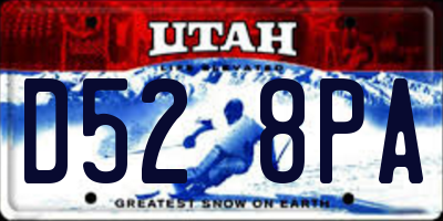 UT license plate D528PA