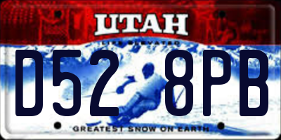 UT license plate D528PB