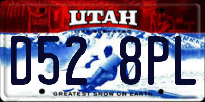 UT license plate D528PL