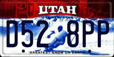 UT license plate D528PP