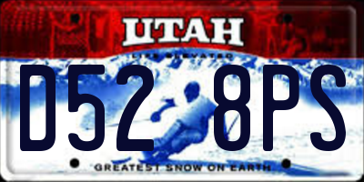 UT license plate D528PS