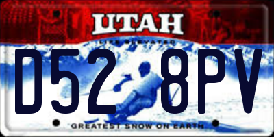 UT license plate D528PV