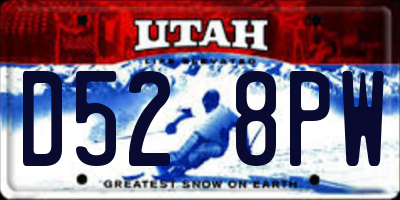 UT license plate D528PW