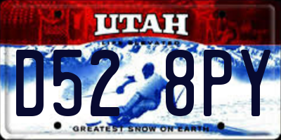 UT license plate D528PY