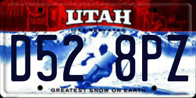 UT license plate D528PZ