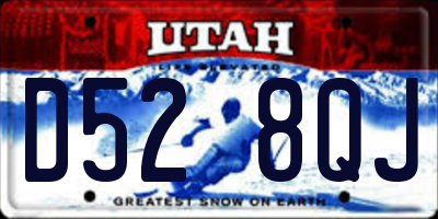 UT license plate D528QJ