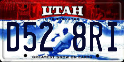 UT license plate D528RI