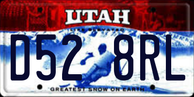 UT license plate D528RL