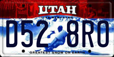 UT license plate D528RO