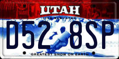 UT license plate D528SP
