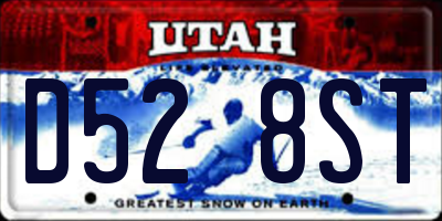 UT license plate D528ST