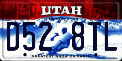 UT license plate D528TL